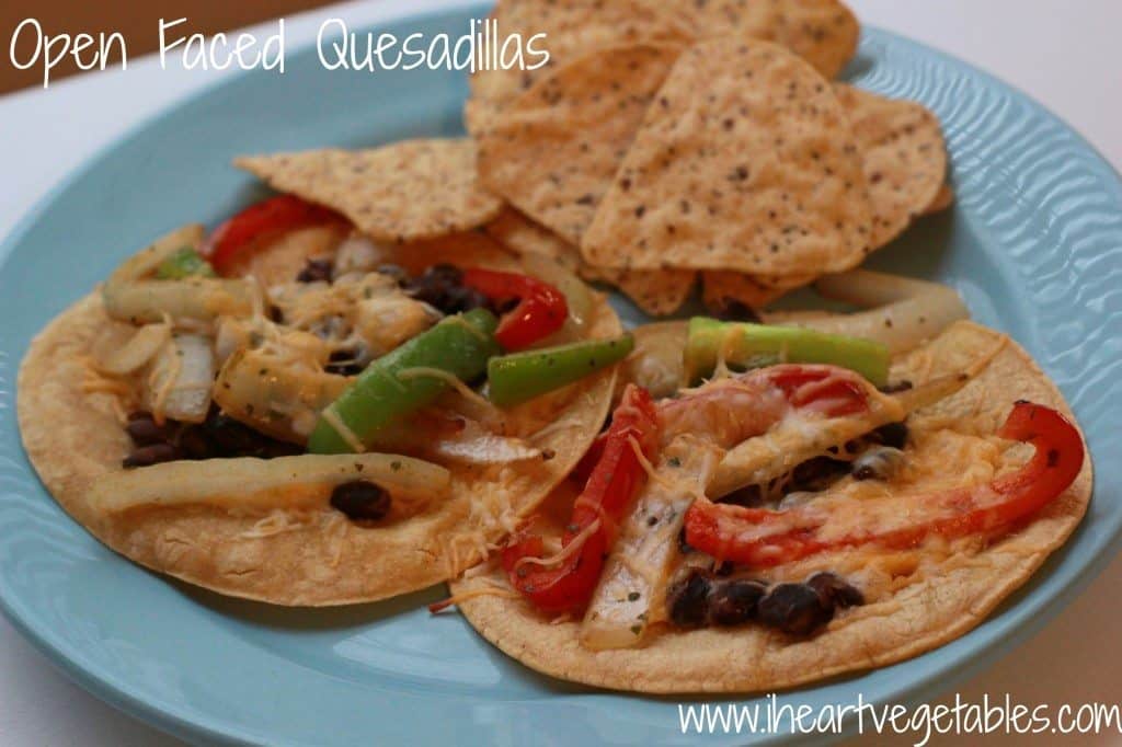 open faced quesadillas