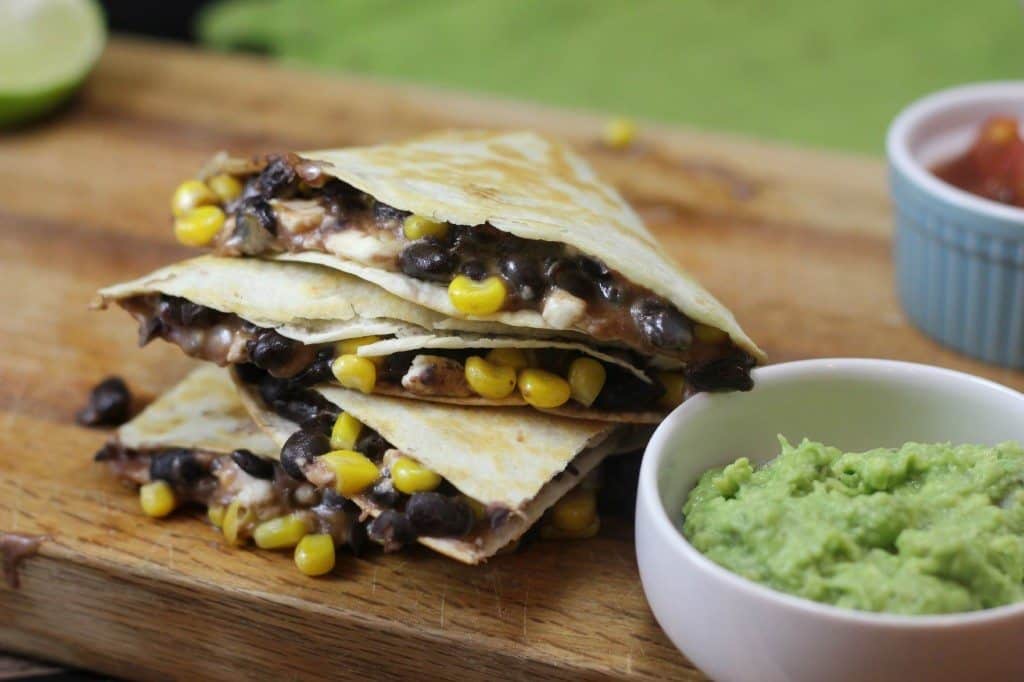 Quick & Easy Black Bean and Corn Quesadilla I Heart Vegetables