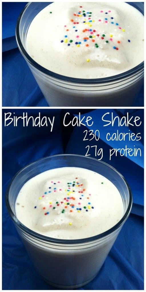 This healthy breakfast tastes like dessert! Try this birthday cake protein shake recipe for a delicious breakfast!