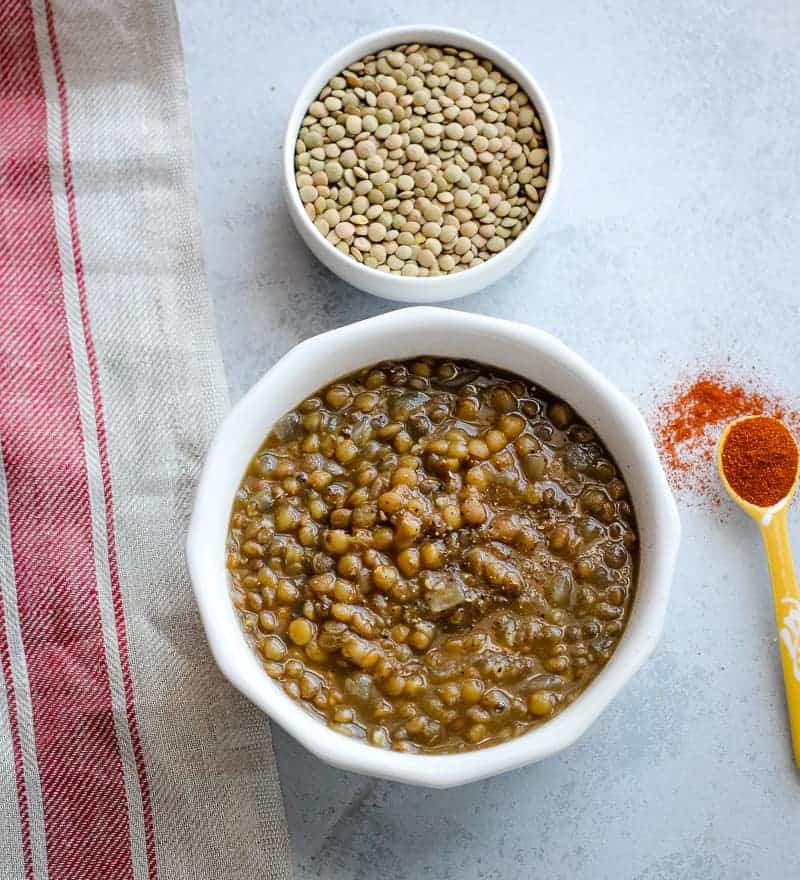 lentil soup in a bowl