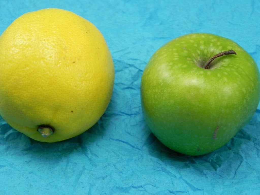 lemon and apple