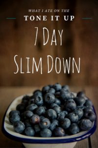 Thinking about trying Tone It Up? Here's what I ate on the 7 Day Slim Down Plan!