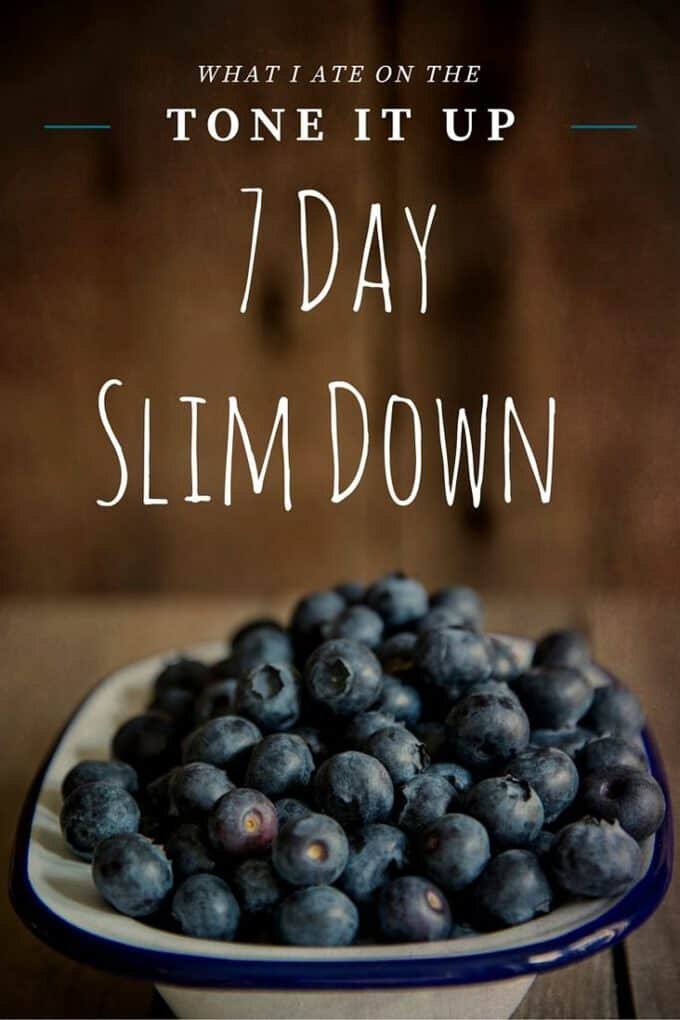 Thinking about trying Tone It Up? Here's what I ate on the 7 Day Slim Down Plan!