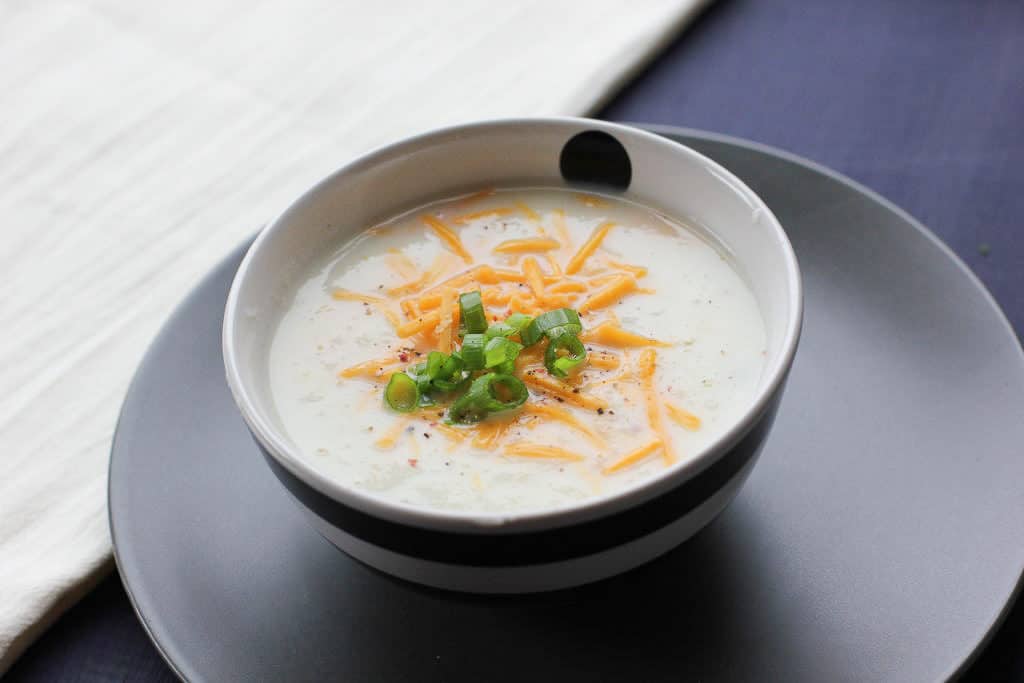 A bowl of Potato soup
