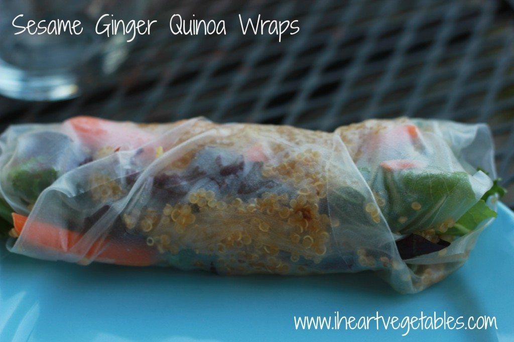 sesame ginger quinoa wraps