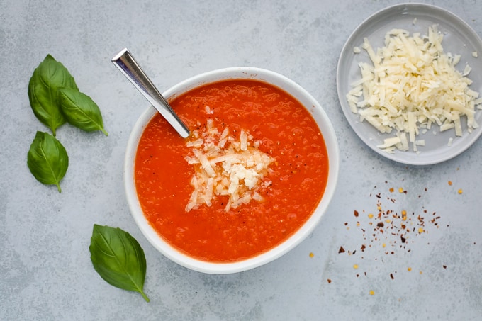 Tomato Parmesan Soup - I Heart Vegetables