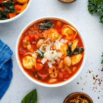 Vegetarian Tortellini Soup