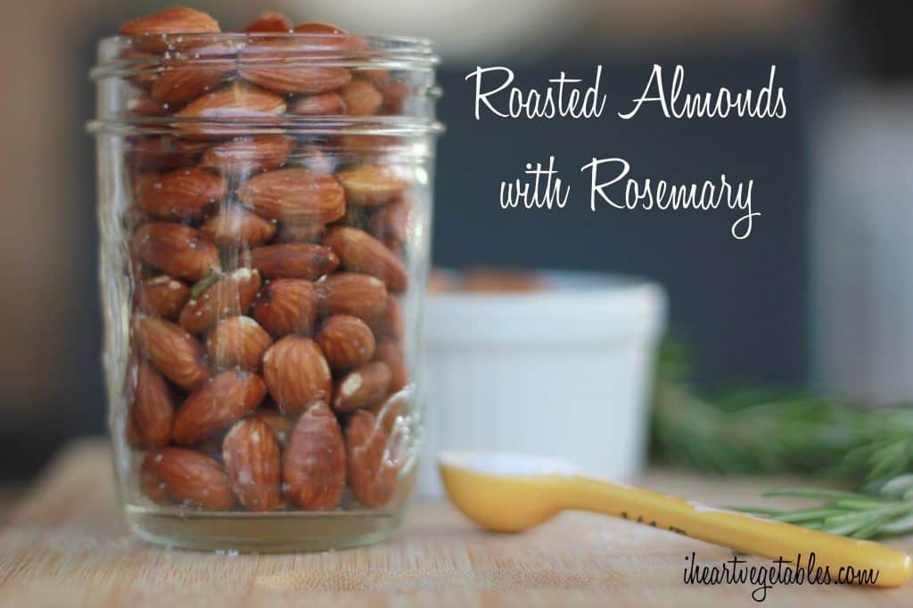 Spice up your almonds with rosemary! These roasted almonds are addictive, which is fine since they're loaded with healthy fat and protein! These are vegan & gluten free!