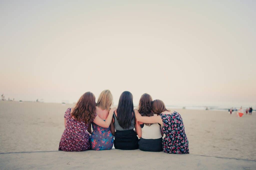 girls at the beach