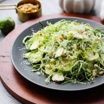 Shaved Brussels Sprouts with Parmesan & Lemon