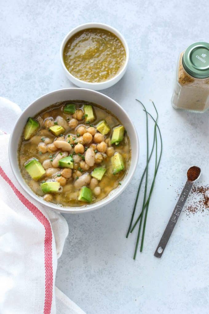 vegan chili verde soup