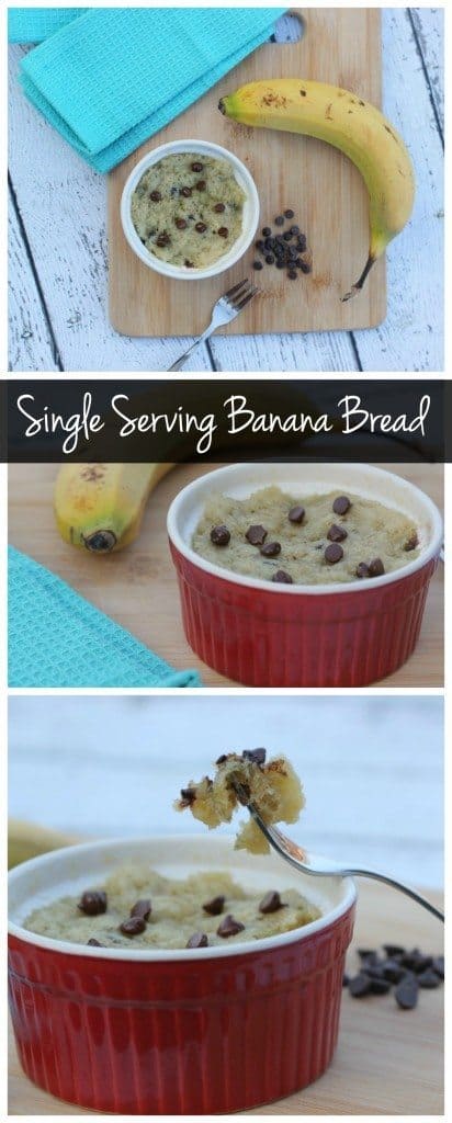 This single serving banana bread recipe only requires a few ingredients and it can be made in minutes! It's also vegan, healthy, & low calorie!