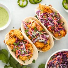 Roasted Cauliflower Tacos with Slaw