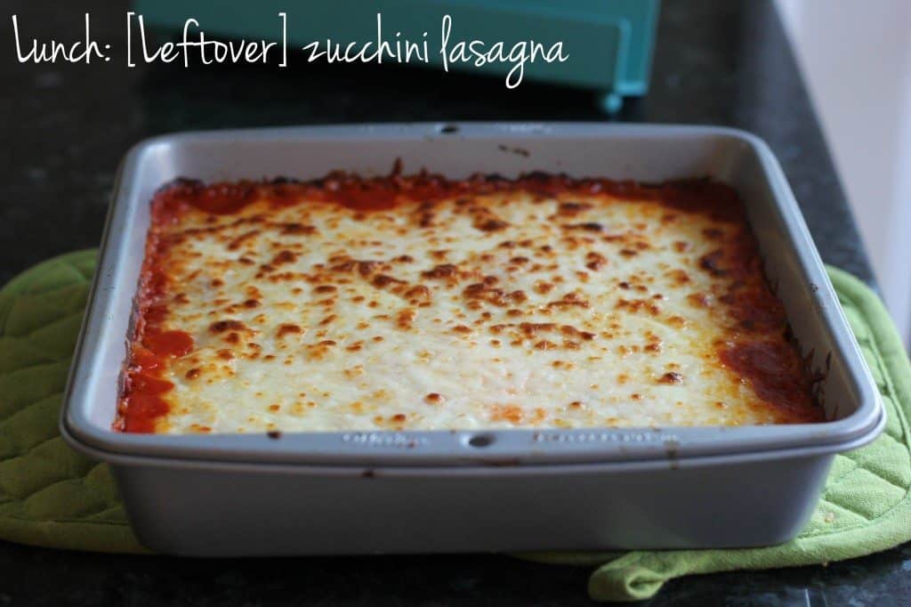 leftover zucchini lasagna