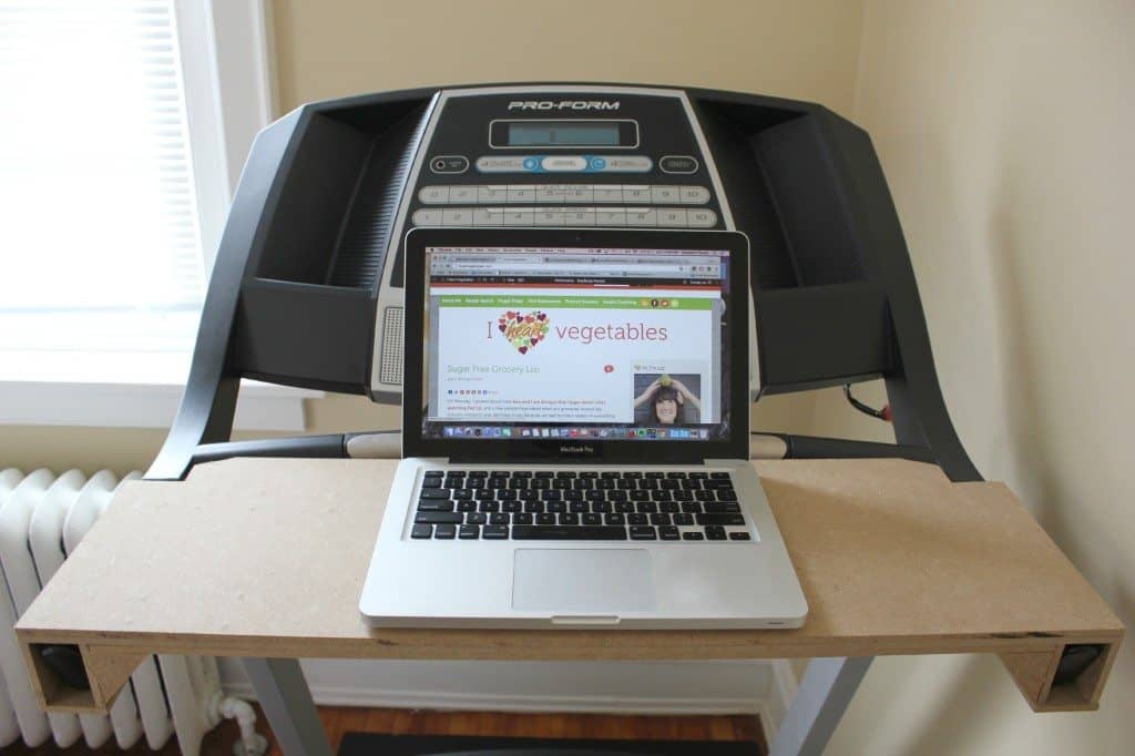 DIY cheap treadmill desk