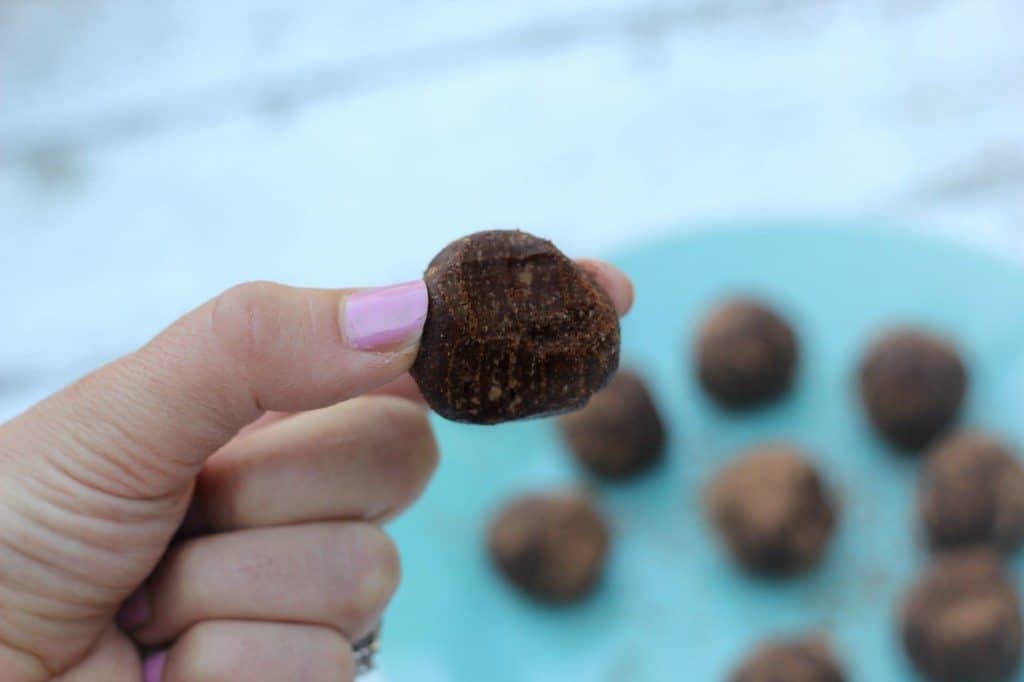 Dark chocolate almond butter truffle
