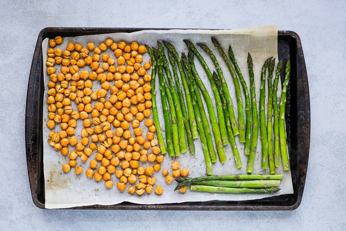 chickpeas and asparagus