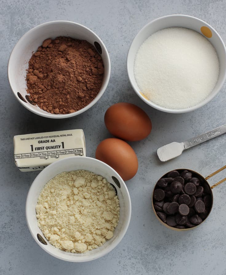 almond four brownie ingredients