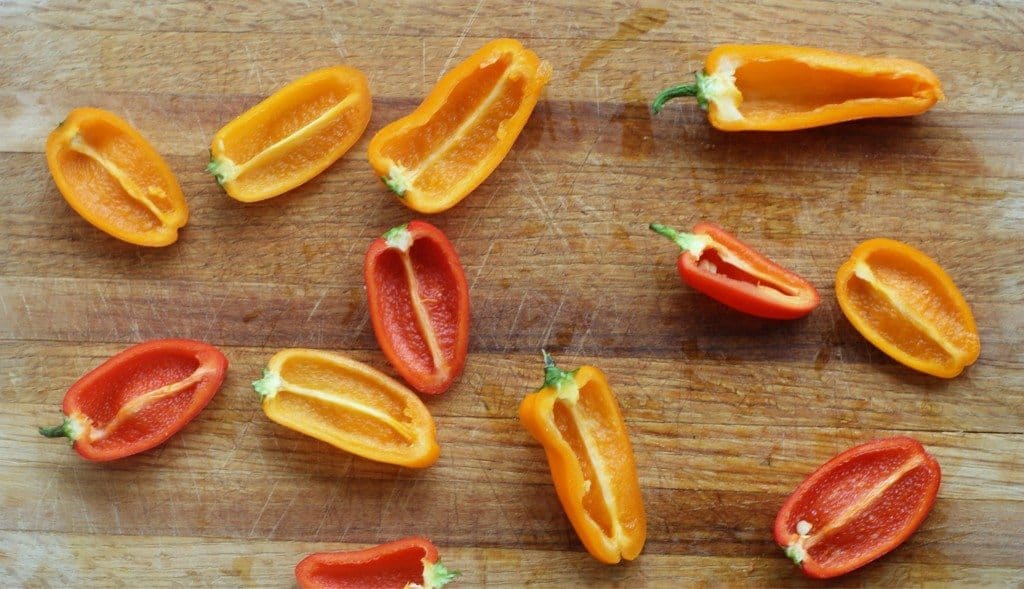 empty sweet peppers