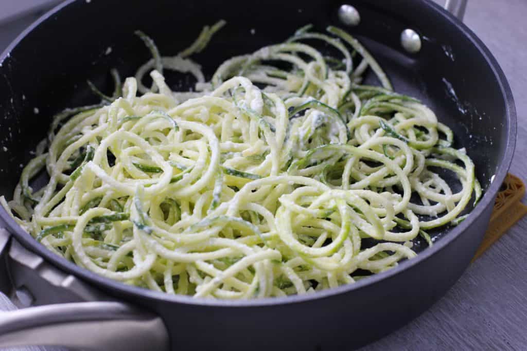 zucchini noodles with cheese