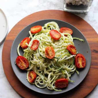 Cheesy Zucchini Noodles +Tips to Avoid Watery Noodles!