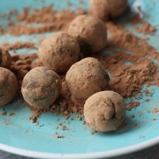 vegan and gluten free dark chocolate truffles