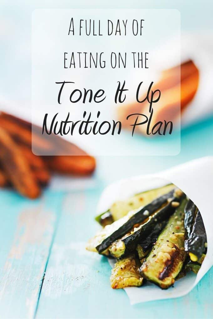 Thinking about trying the Tone It Up Meal Plan or Tone It Up 7 Day Slim Down? Here's what a full day of eating looks like on the TIU Plan!