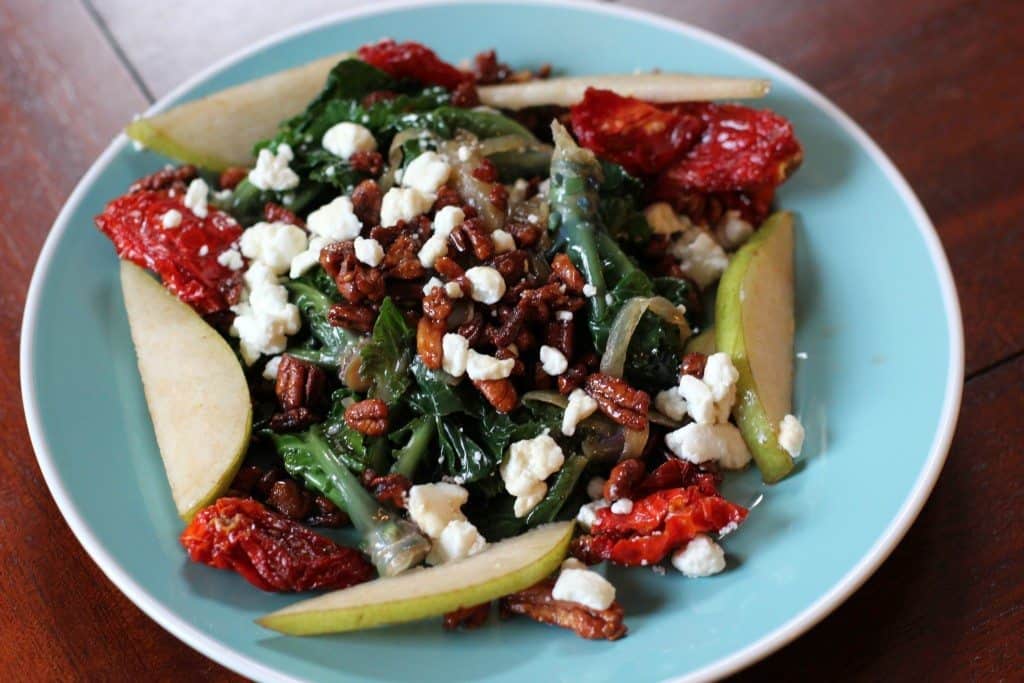 kale salad from the savory grain