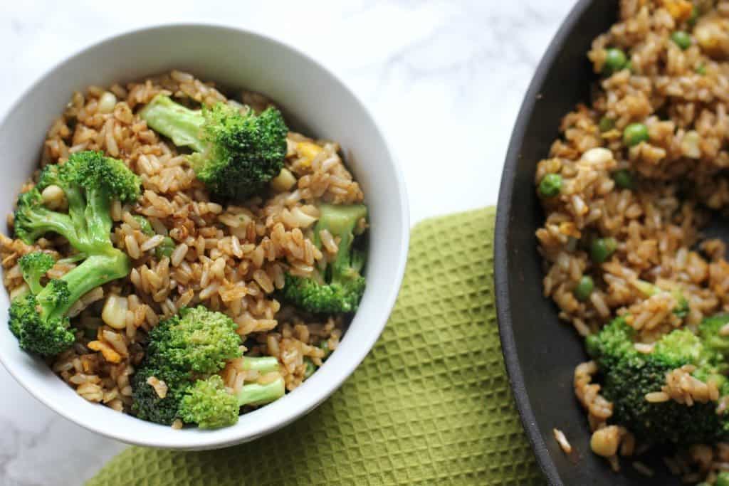 broccoli stir fry in a bowl