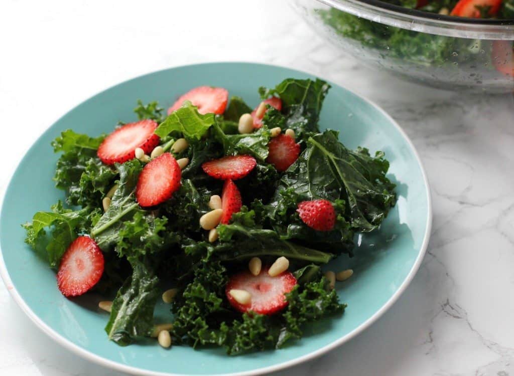 kale salad with white balsamic vinegar