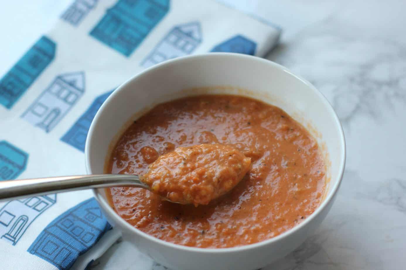 Blended tomato soup