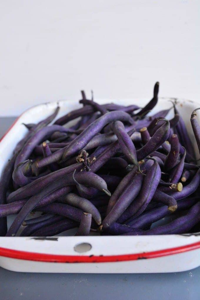 quick and easy purple green beans