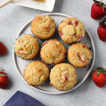 Strawberry Almond Flour Muffins