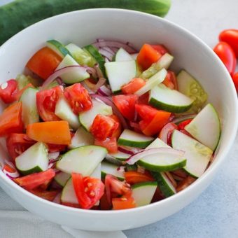 Easy Tomato and Cucumber Salad