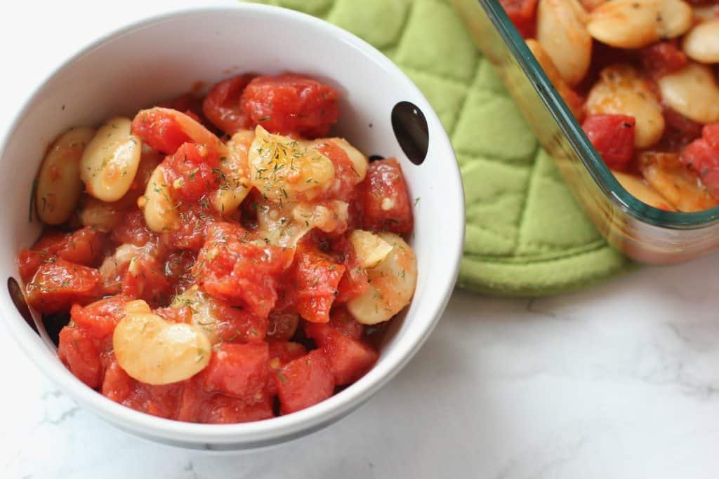 white beans with tomatoes
