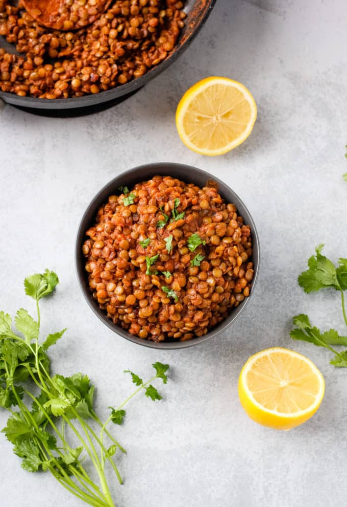 simple spiced lentils