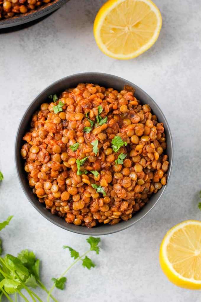 simple spiced lentils