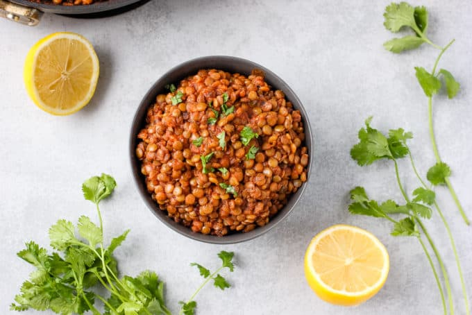simple spiced lentils