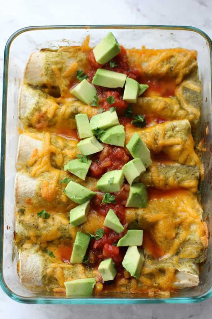 5 Ingredient Black Bean Enchiladas - I Heart Vegetables