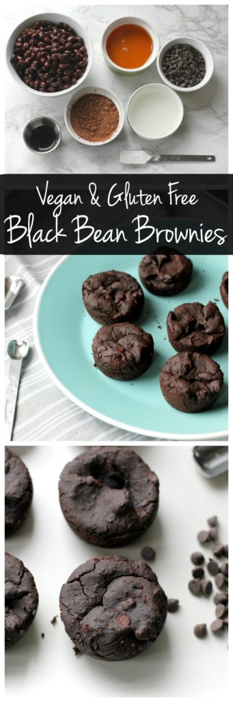 These black bean brownie bites are vegan and gluten free. They're low in sugar but high in protein and fiber. They're an easy, healthy dessert!