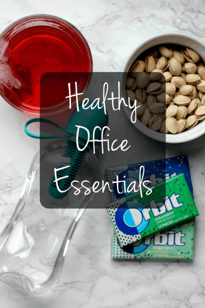 Meet your health goals by keeping a few of these essentials at your desk!