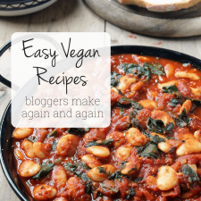 easy vegan recipes graphic