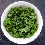massaged kale in a bowl