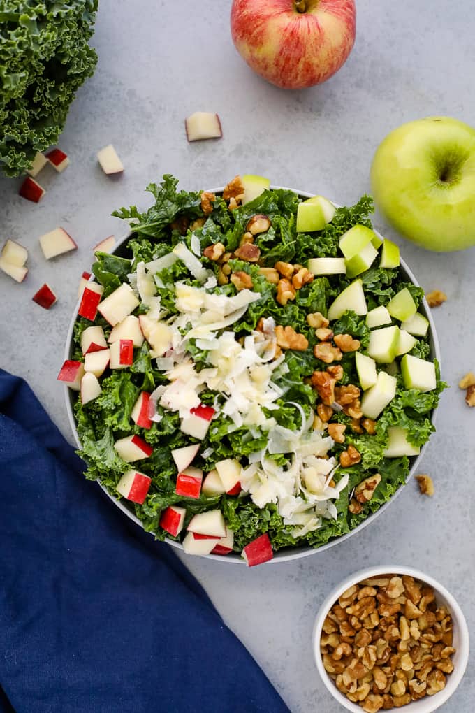 Apple Walnut Kale Salad