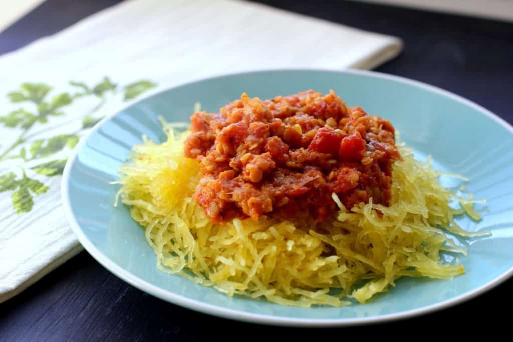 spaghetti squash bolognese