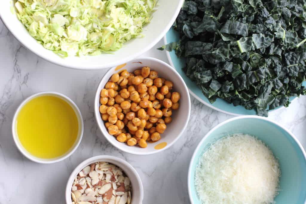 kale and chickpea salad ingredients