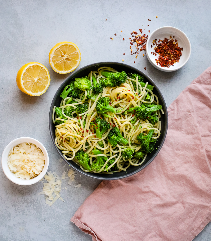 one pot broccoli lemon pasta