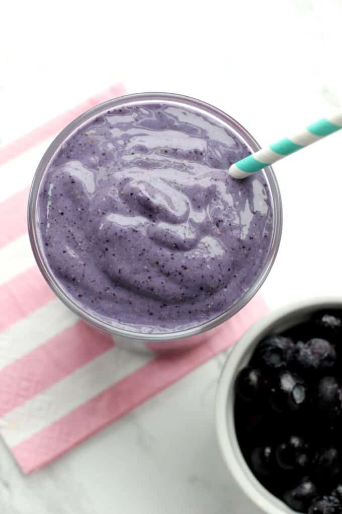 Low Sugar Avocado Blueberry Smoothie I Heart Vegetables