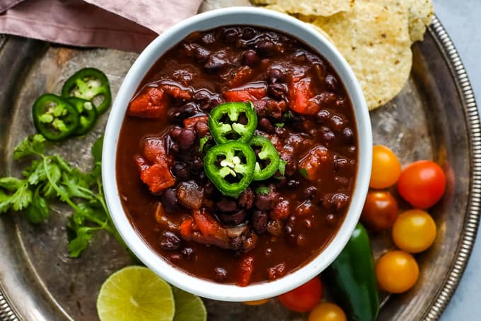 black bean soup calories