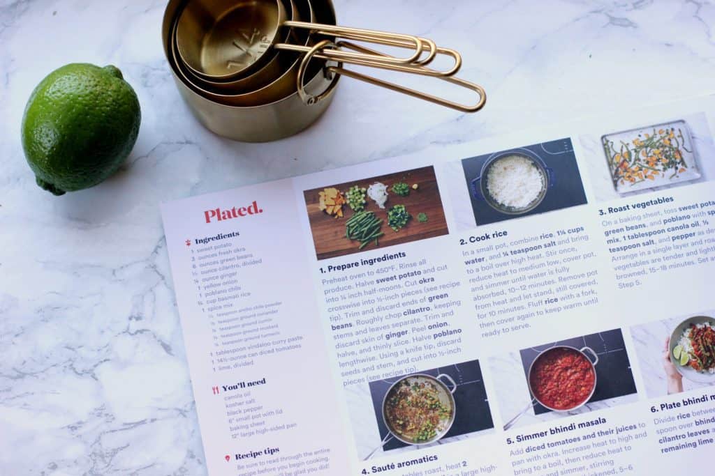 plated meal recipe card